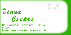 diana csepes business card